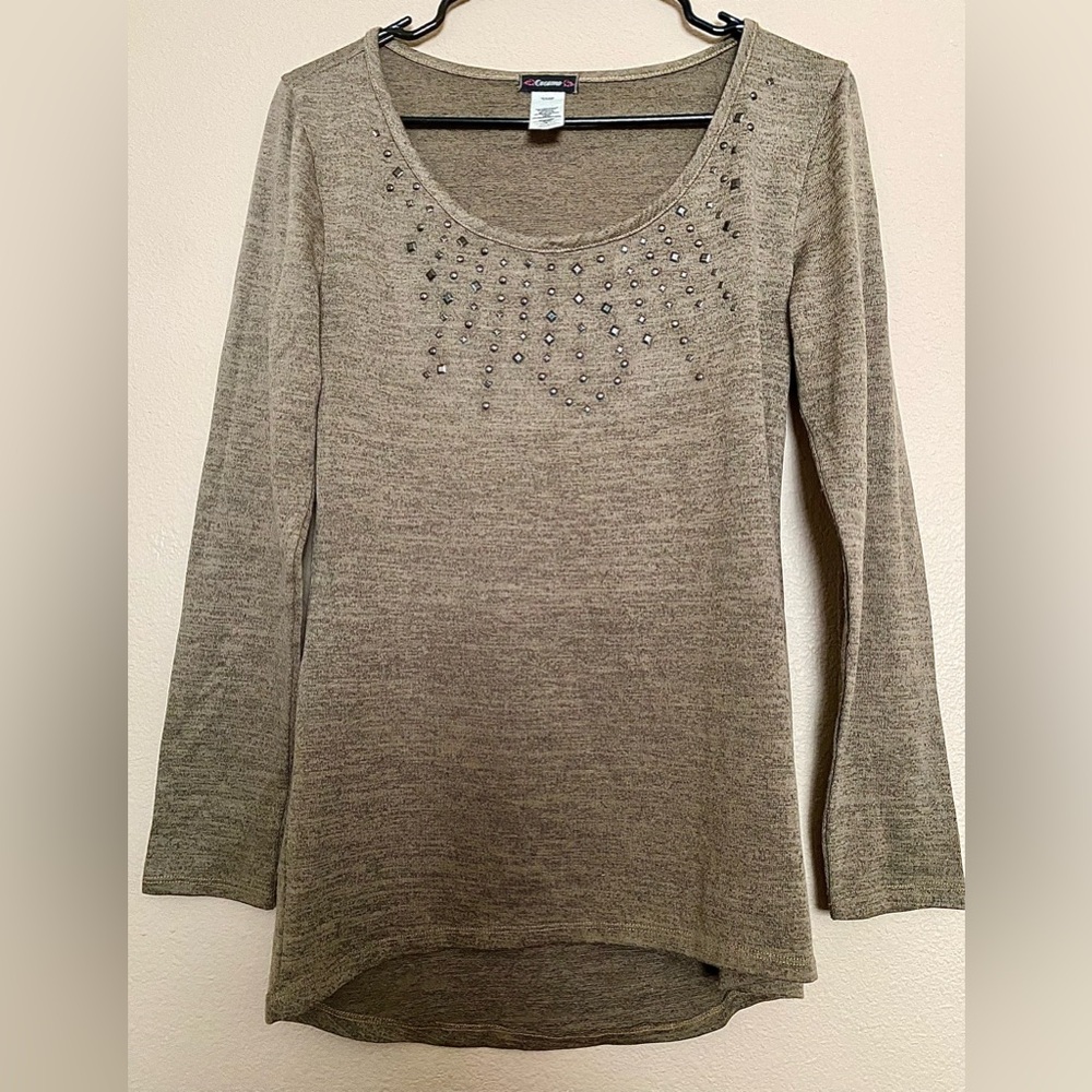 Cocomo Ladies M Tan Embellished Top